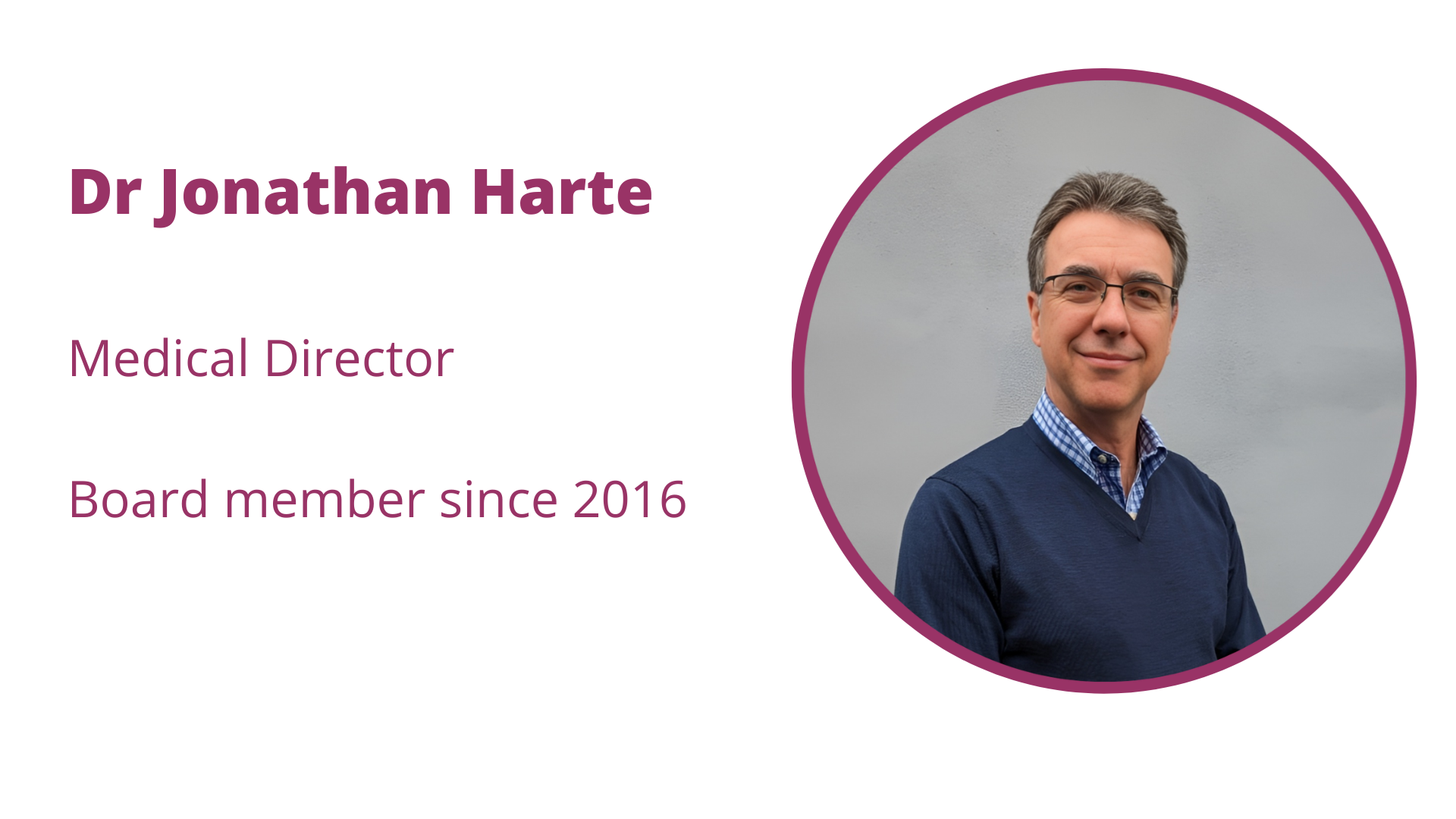 Dr Jonathan Harte - Medical Director